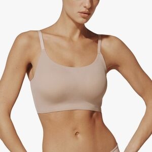 NWT Set Of 2 Thirdlove Bralette Wireless Pink/Black Lined Cups Adjustable Straps